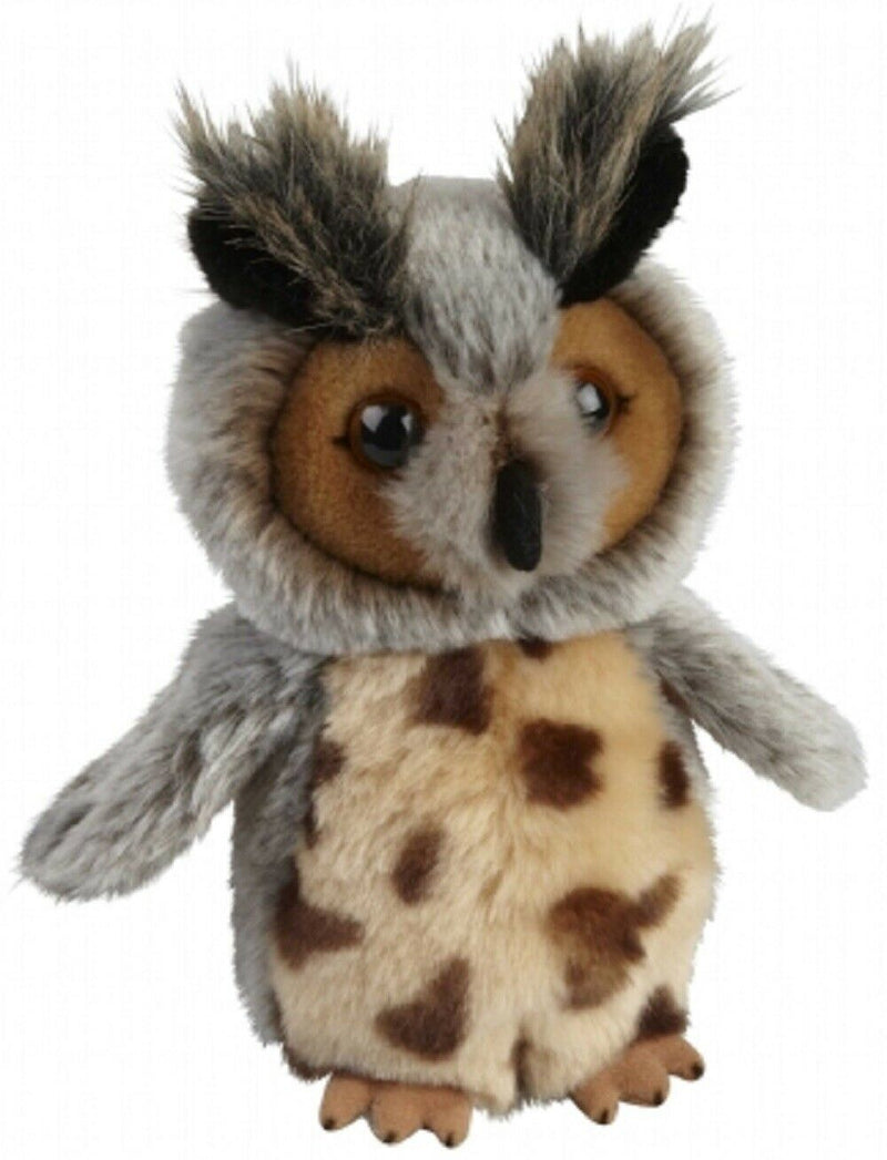 RAVENSDEN SOFT TOY EAGLE OWL 18CM BIRD BROWN FOREST WOODLAND GREY GIFT IDEA