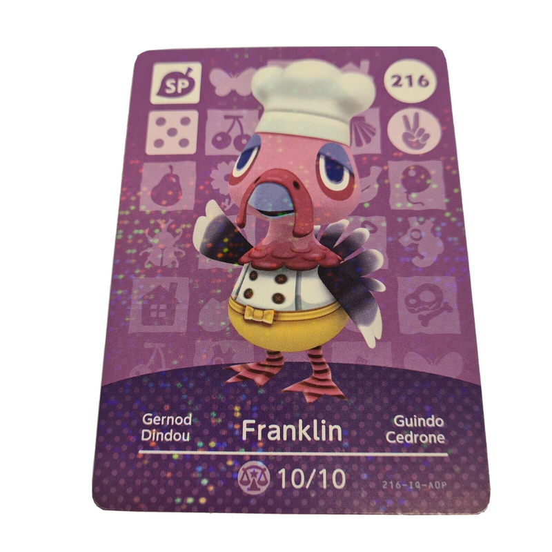 ANIMAL CROSSING AMIIBO SERIES 3 FRANKLIN 216 Wii U Switch 3DS GIFT IDEA CARD NEW