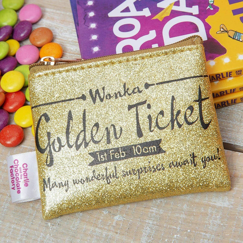 Charlie & and The Chocolate Factory Golden Ticket Coin Purse OFFICIAL GIFT IDEA
