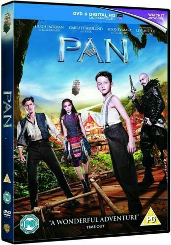 Pan [2015] (DVD) Hugh Jackman Live Action Family Movie Gift Idea NEW UK