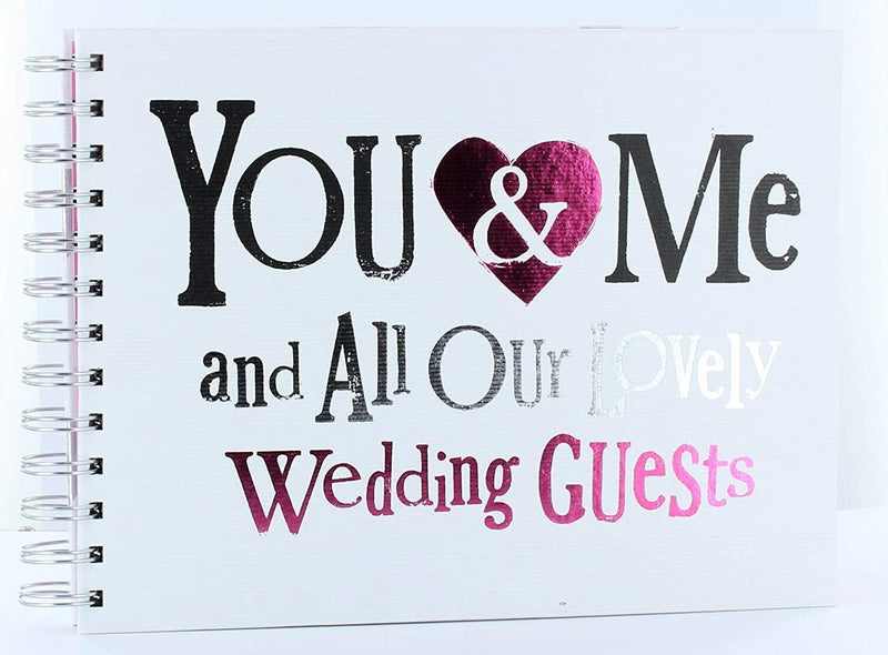 Bright Side Wedding Guest Book - You & Me - Modern PARTY AND reception GIFT IDEA