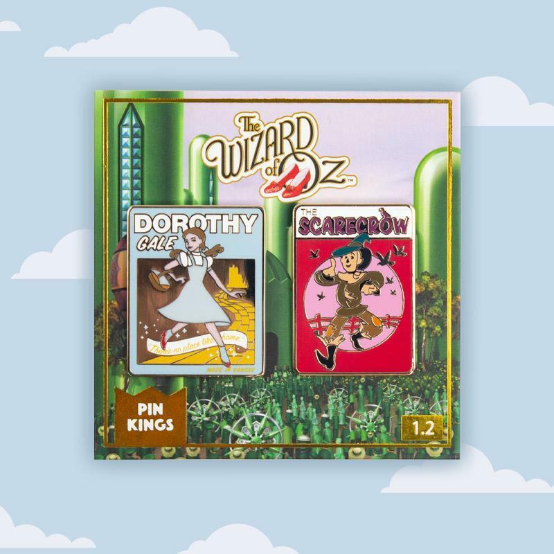 Pin Kings Wizard Of Oz Enamel Pin Badge Set 1.2 Dorothy Scarecrow GIFT IDEA