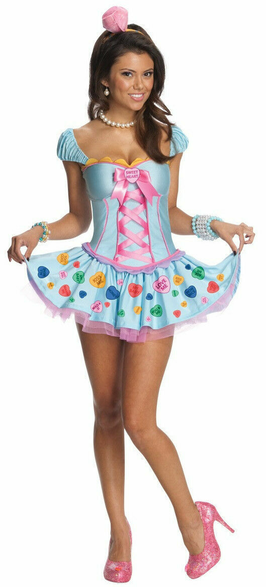 2 Piece Sweetheart costume dress headpiece ROLE PLAY FANTASY CUTE FANCY LADIES S