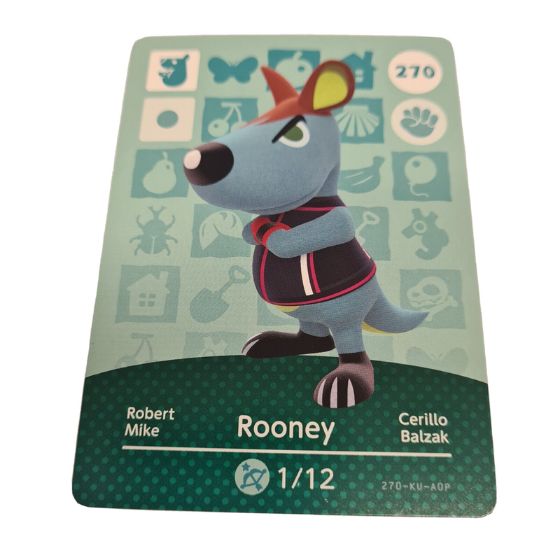 ANIMAL CROSSING AMIIBO SERIES 3 ROONEY 270 Wii U Switch 3DS GIFT IDEA CARD NEW