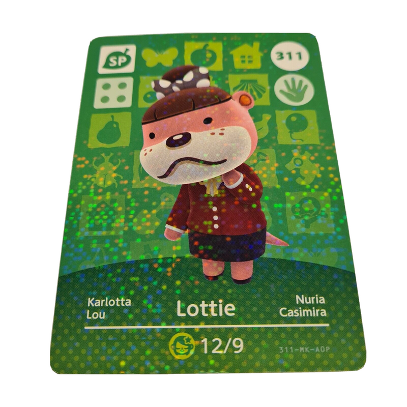 ANIMAL CROSSING AMIIBO SERIES 4 LOTTIE 311 Wii U Switch 3DS GIFT IDEA CARD NEW