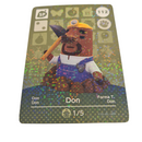 ANIMAL CROSSING AMIIBO SERIES 2 DON 112 Wii U Switch 3DS GIFT IDEA CARD NEW