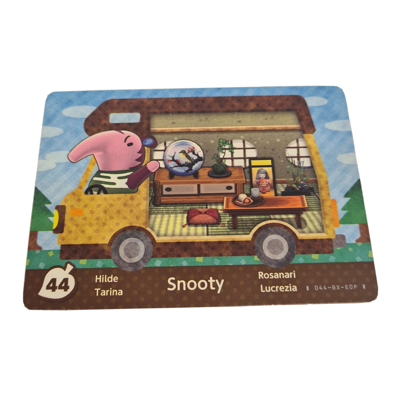 Animal Crossing New Leaf Horizon Amiibo Card SNOOTY 44 Nintendo WiiU Switch 3DS