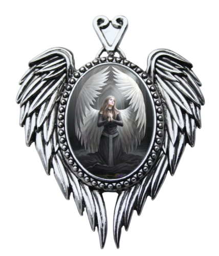 Prayer For The Fallen Cameo Pendant Necklace Anne Stokes Jewellery Angel Gothic
