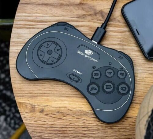 SEGA SATURN CONTROLLER WIRELESS CHARGING MAT - MOBILE I PHONE SAMSUNG GIFT IDEA