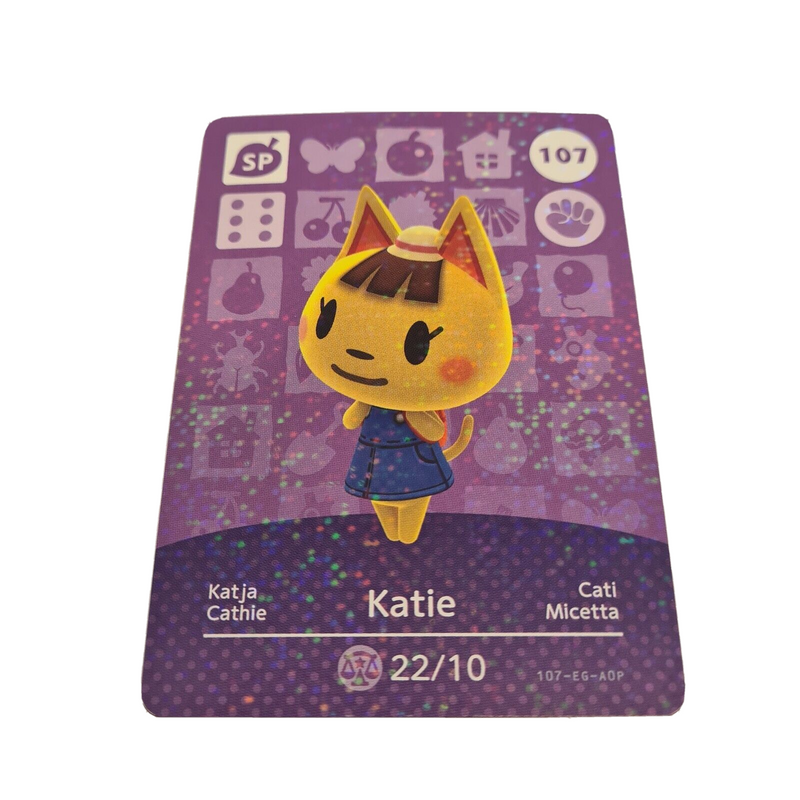 ANIMAL CROSSING AMIIBO SERIES 2 KATIE 107 Wii U Switch 3DS GIFT IDEA CARD NEW