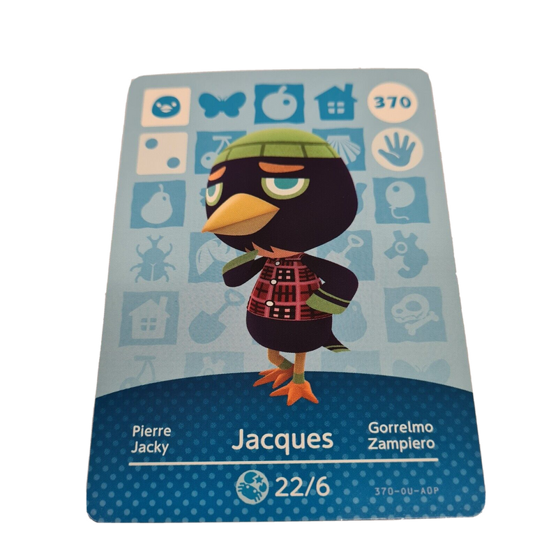 ANIMAL CROSSING AMIIBO SERIES 4 JACQUES 370 Wii U Switch 3DS GIFT IDEA CARD NEW