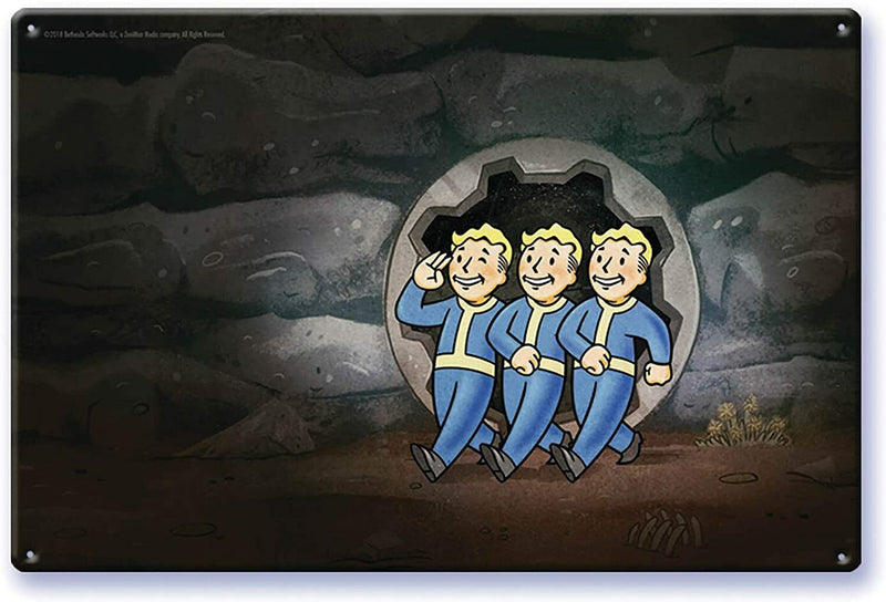 Fallout 76 Vault Boy Key Art Metal Lithograph NEW Wall Picture Gift Idea Merch