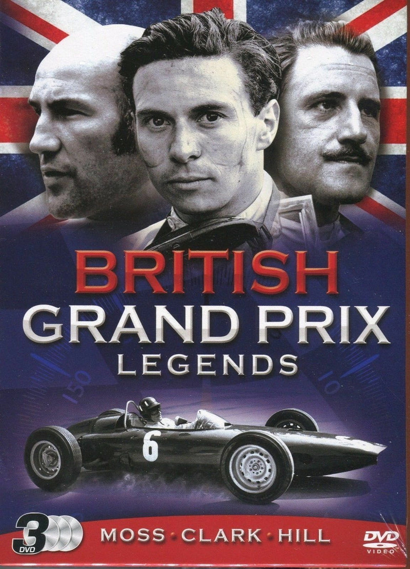 British Grand Prix Legends DVD Sir Stirling Moss Jim Clark Graham Hill Gift idea