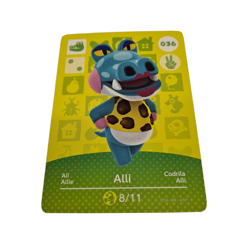 Animal Crossing Amiibo Series 1 ALLI 036 Switch Gift Idea CARD new horizons UK