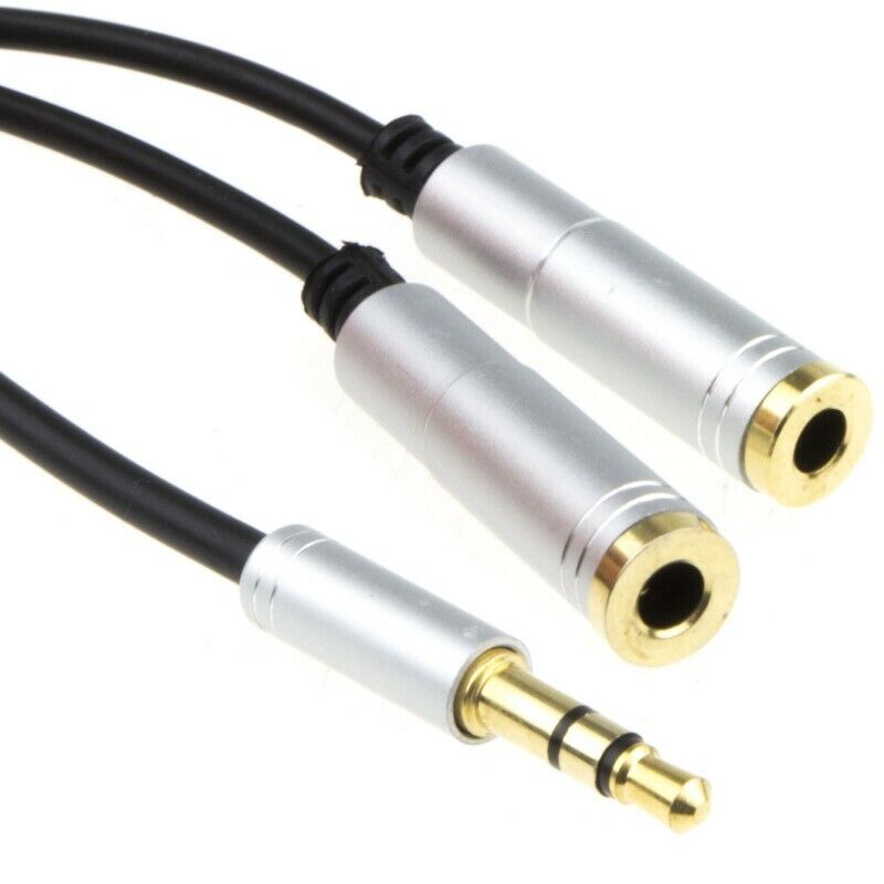 Headset Adapter With Separate Headphone Splitter And Microphone Plugs 3.5mm PRO