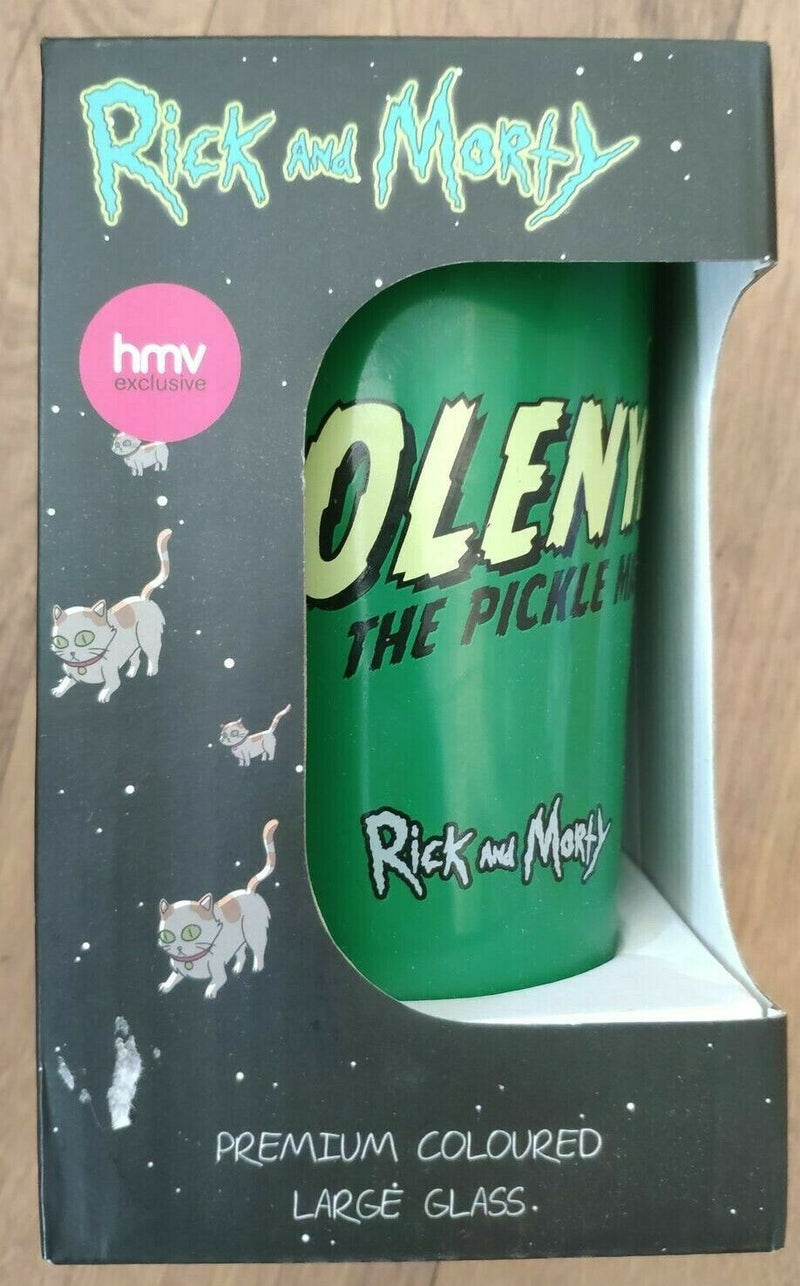Rick and Morty (Solenya The Pickle) Premium Coloured Large Glass GIFT IDEA NEW