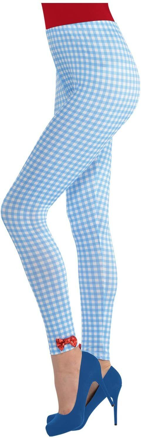 Kansas Cutie Leggings Party Costume, 1 Pc, Blue Fancy Dress Check Design  NEW