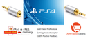 PS4 Stereo Chat CONTROLLER ADAPTER FOR GAMING HEADSETS NEW 2.5MM T0 3.5MM
