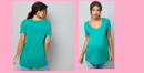 Maternity Green Scoop Neck T-Shirt New look Gooseberry Beautiful soft cotton mix