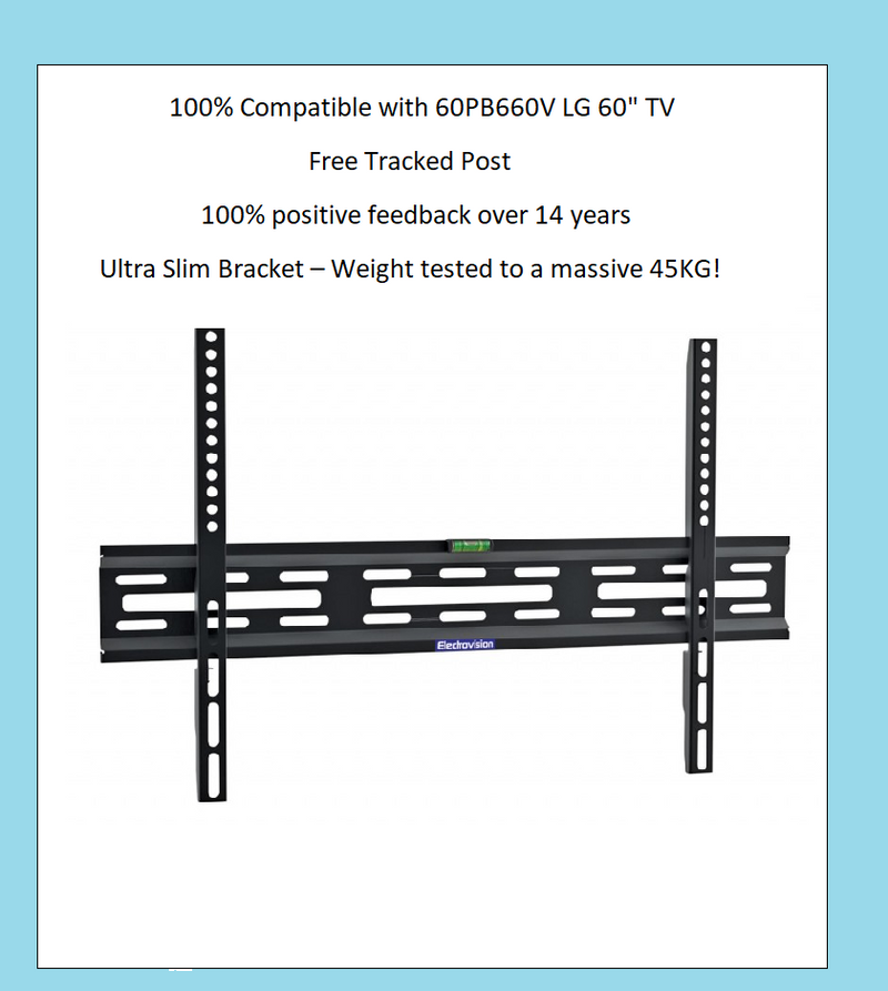 60PB660V LG 60" SLIM TV BRACKET WALL MOUNT LCD Screen Fixing NEW