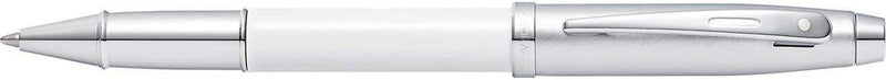 Sheaffer 100 Series White Lacquer Rollerball with Brushed Chrome Trim Black Ink