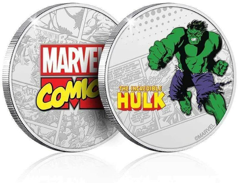 Official Marvel Limited Edition .999 Silver Plated Coin Hulk RARE GIFT IDEA NEW