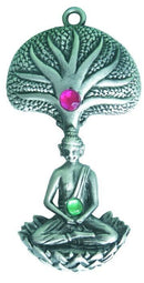 Briar Dharma Pewter Symbolic Pendant Charm BUDDHA TREE Inspiration CHARM gift UK