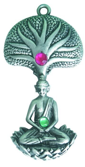 Briar Dharma Pewter Symbolic Pendant Charm BUDDHA TREE Inspiration CHARM gift UK
