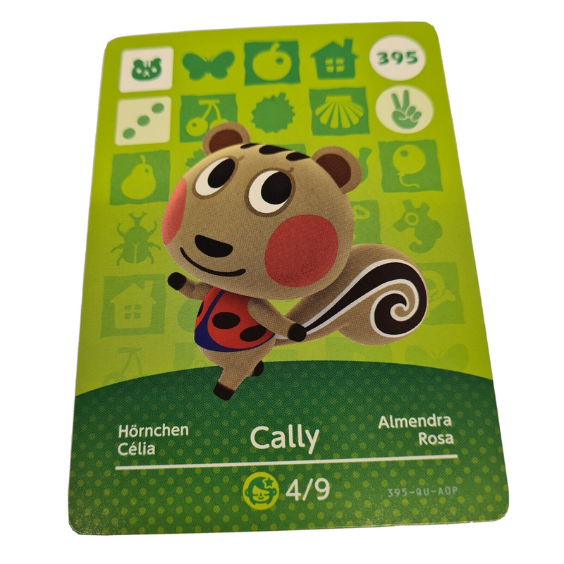 ANIMAL CROSSING AMIIBO SERIES 4 CALLY 395 Wii U Switch 3DS GIFT IDEA CARD NEW