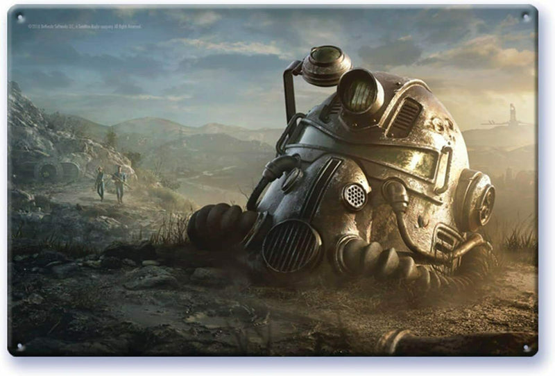 Fallout 76 T-51b Power Armor Metal Lithograph - Brand New Wall Picture Gift Idea