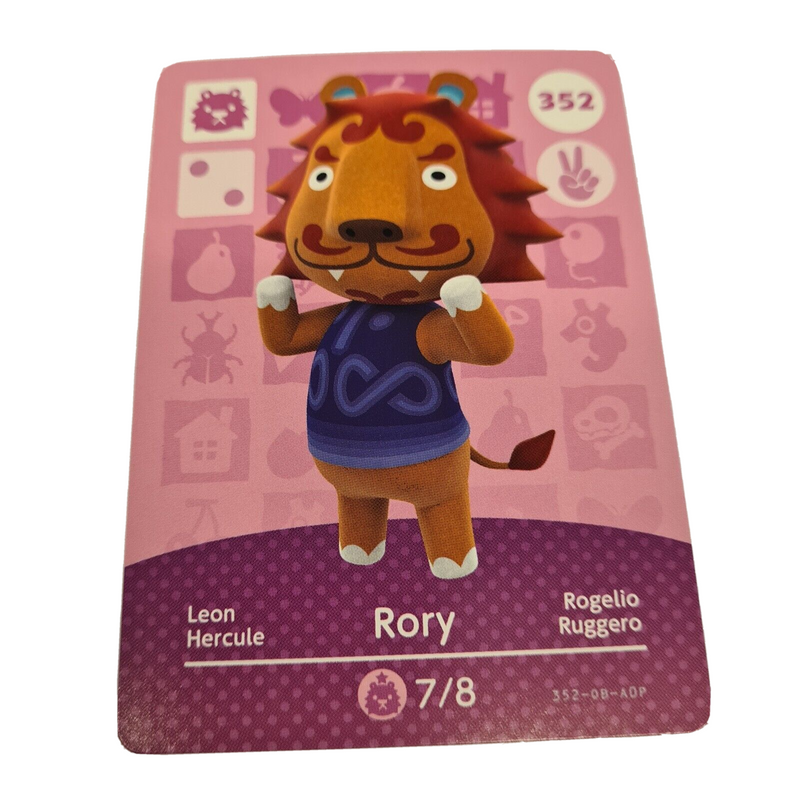 ANIMAL CROSSING AMIIBO SERIES 4 RORY 352 Wii U Switch 3DS GIFT IDEA CARD NEW