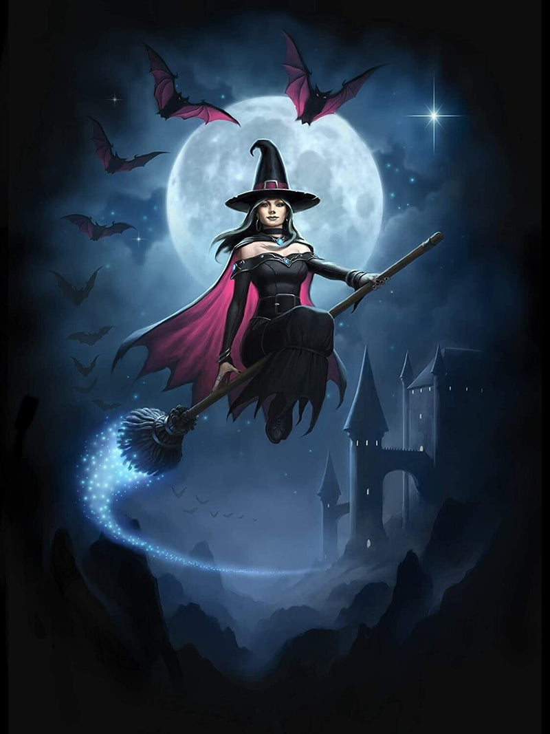 James Ryman Fantasy Gift Greetings Birthday Card WITCH BAT MOON NEW Gothic