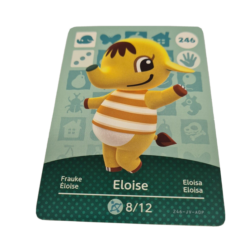 ANIMAL CROSSING AMIIBO SERIES 3 ELOISE 246 Wii U Switch 3DS GIFT IDEA CARD NEW