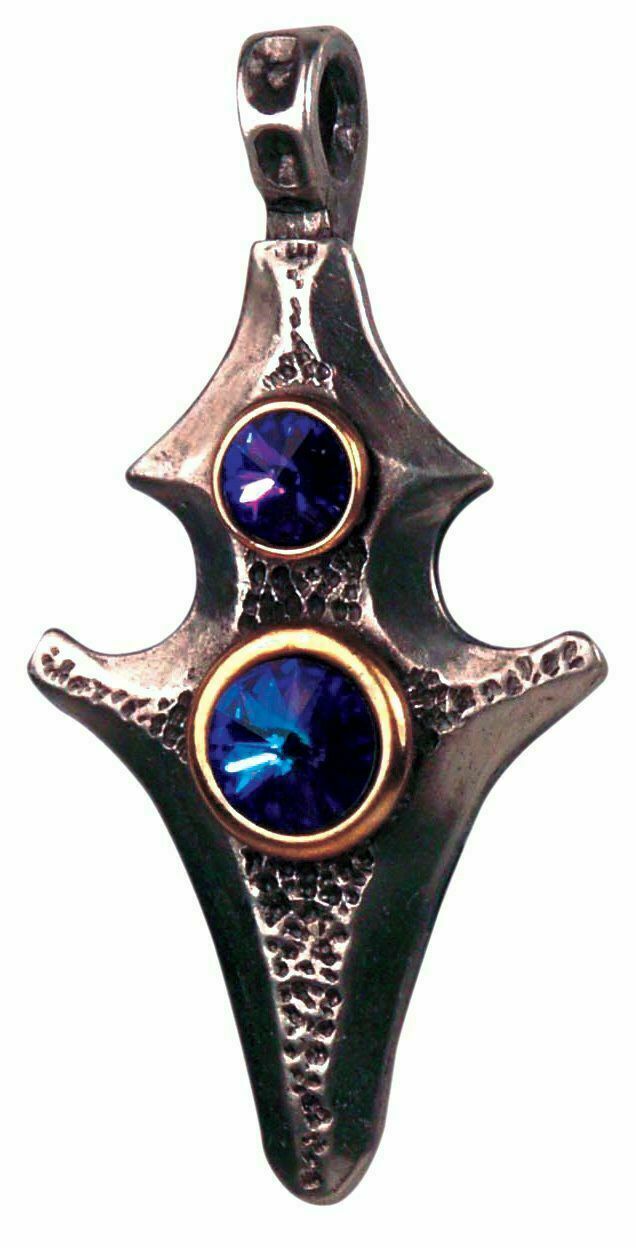 Sea Spear Pendant Atlantis Jewellery Oceanic Necklace Crystals Mythology Gift