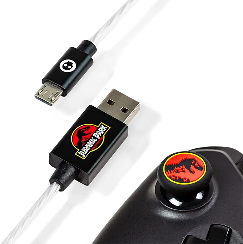 Jurassic World LED Micro USB CHARGE Cable / Thumb Stick Grips PS4 XBOX GIFT IDEA