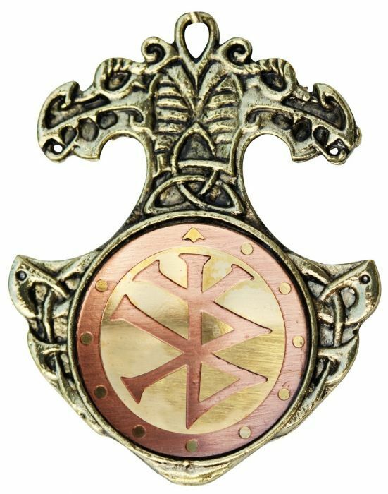 Willpower Charm with Ger / Beorc / Eolh / Thorn Runes CHARM gift idea NECKLACE