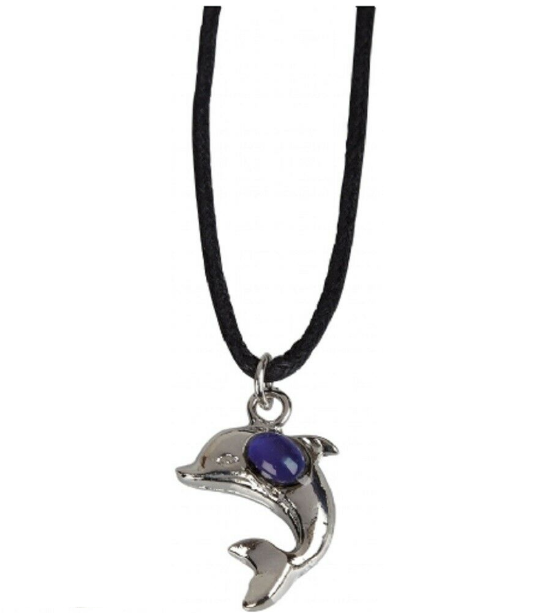 RAVENSDEN DOLPHIN COLOUR CHANGING MOOD NECKLACE JEWELLERY OCEAN PENDANT GIFT NEW