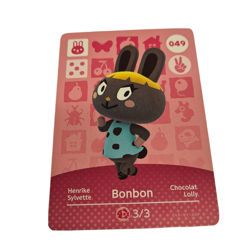 Animal Crossing Amiibo Series 1 BONBON 049 Switch Gift Idea CARD new horizons