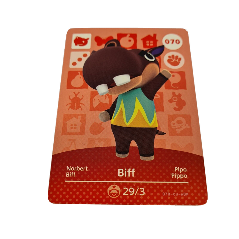 Animal Crossing Amiibo Series 1 BIFF 070 Switch Gift Idea CARD new horizons