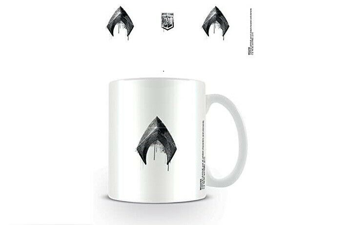 Justice League Movie - Aquaman Logo Drip Mug MERCH GIFT IDEA NEW UK OFFICIAL