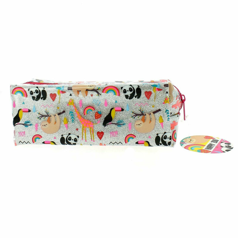 Happy Zoo Just Hanging Pencil Case- Fun Animals Glitter Gift Idea School Nursery