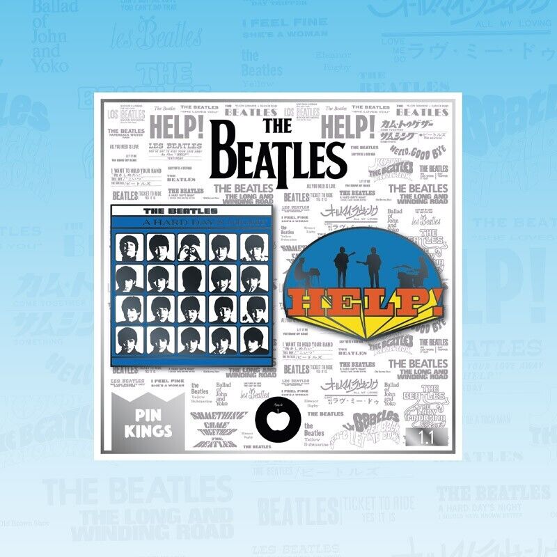 Pin Kings The Beatles Enamel Pin Badge Set 1.1 RARE GIFT IDEA HELP HARD DAYS