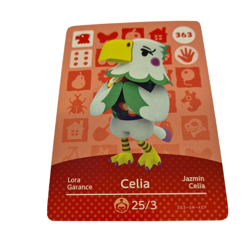 ANIMAL CROSSING AMIIBO SERIES 4 CELIA 363 Wii U Switch 3DS GIFT IDEA CARD NEW