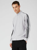 Grey and Black Training Tracksuit Top MEDIUM Classic Running Jacket
