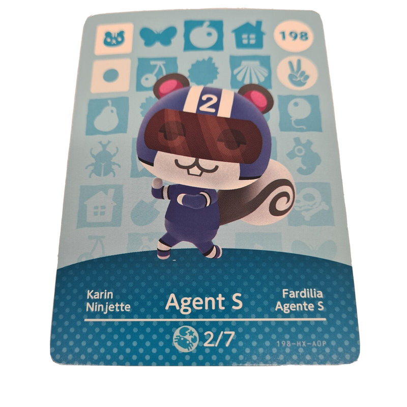 ANIMAL CROSSING AMIIBO SERIES 2 AGENT S 198 Wii U Switch 3DS GIFT IDEA CARD NEW