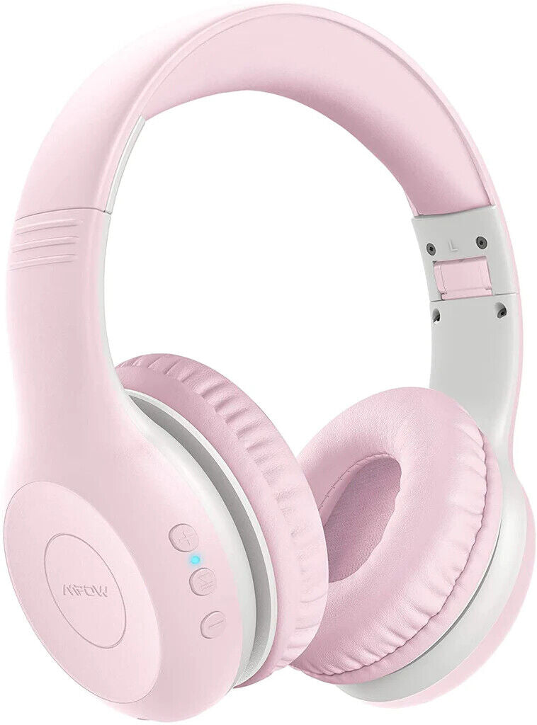 PINK Mpow CH6 Kids Bluetooth 5.0 Headphones Over Ear Foldable Wireless Headsets