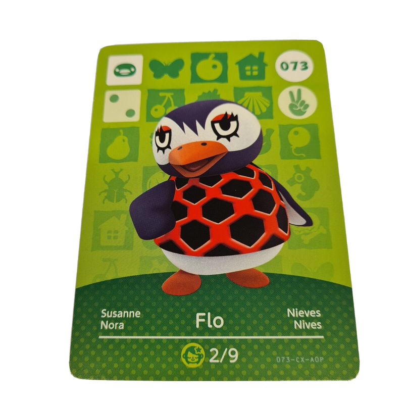 Animal Crossing Amiibo Series 1 FLO 073 Switch Gift Idea CARD new horizons