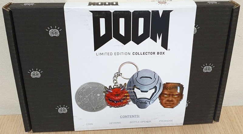 DOOM GAME COLLECTOR MERCH BOX LIMITED EDITION RARE GIFT IDEA SET NEW