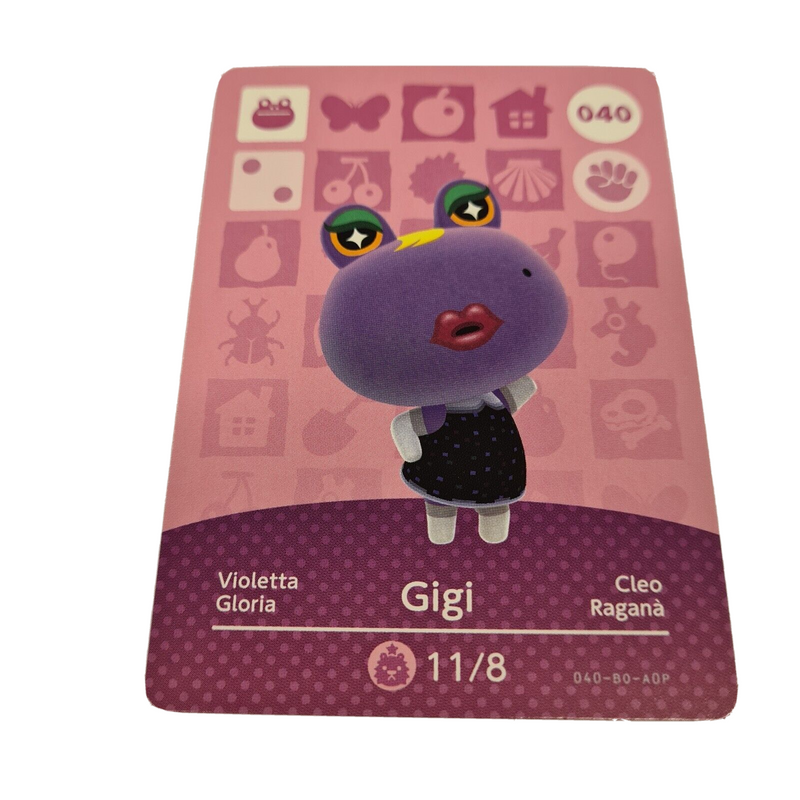 Animal Crossing Amiibo Series 1 GIGI 040 Switch Gift Idea CARD new horizons