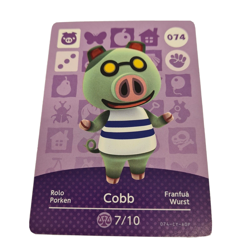 Animal Crossing Amiibo Series 1 COBB 074 Switch Gift Idea CARD new horizons